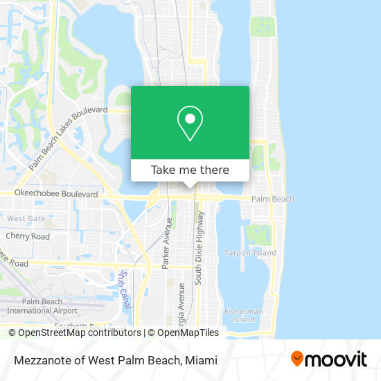 Mezzanote of West Palm Beach map