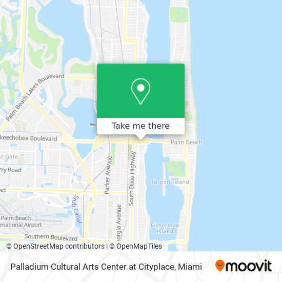 Palladium Cultural Arts Center at Cityplace map