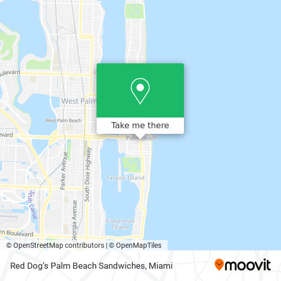 Mapa de Red Dog's Palm Beach Sandwiches