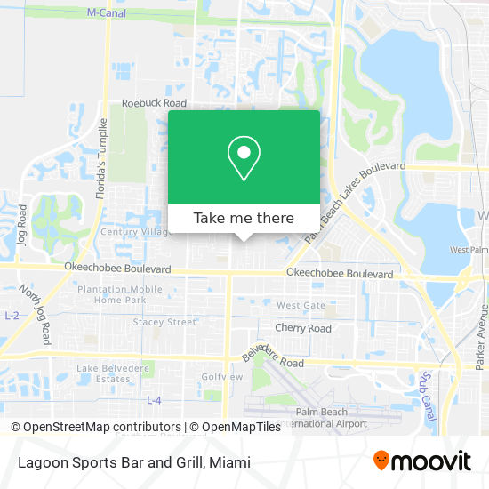 Mapa de Lagoon Sports Bar and Grill