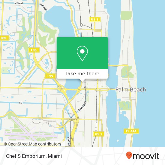 Mapa de Chef S Emporium, 500 S Australian Ave West Palm Beach, FL 33401