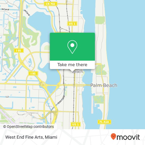 Mapa de West End Fine Arts, 528 Clematis St West Palm Beach, FL 33401