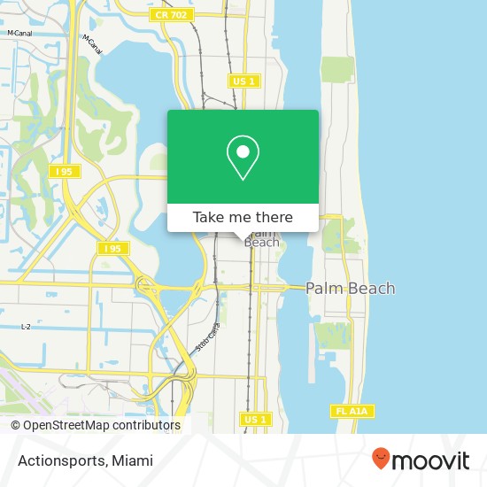 Mapa de Actionsports, 537 Clematis St West Palm Beach, FL 33401