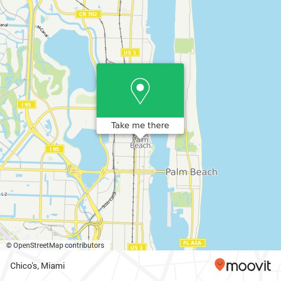 Mapa de Chico's, N Dixie Hwy West Palm Beach, FL 33401