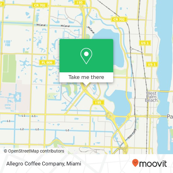Allegro Coffee Company, 1845 Palm Beach Lakes Blvd West Palm Beach, FL 33401 map