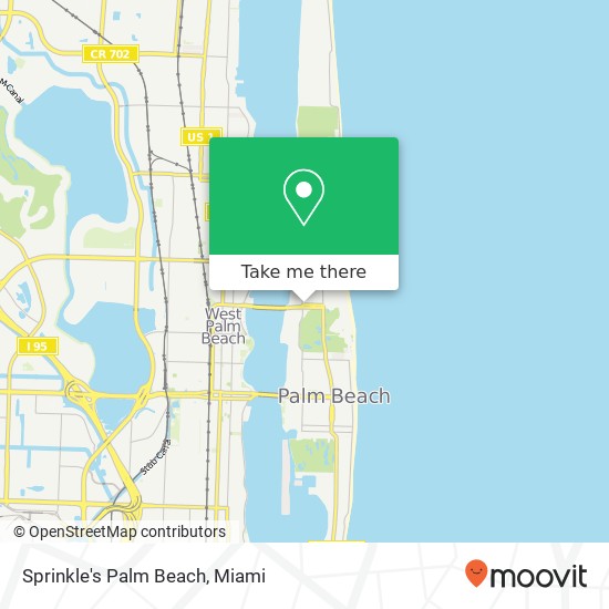 Mapa de Sprinkle's Palm Beach, 279 Royal Poinciana Way Palm Beach, FL 33480