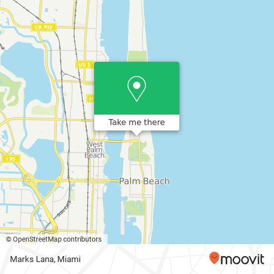 Mapa de Marks Lana, 223 Sunset Ave Palm Beach, FL 33480