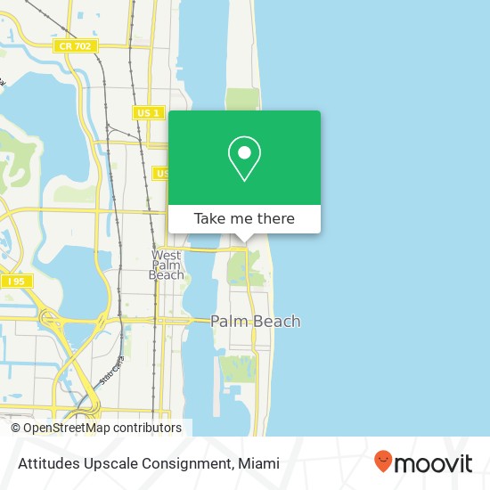 Mapa de Attitudes Upscale Consignment, 212 Sunset Ave Palm Beach, FL 33480