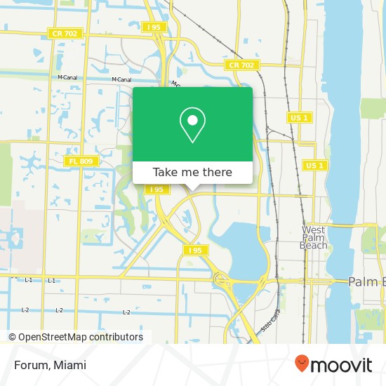 Mapa de Forum, 1665 Palm Beach Lakes Blvd West Palm Beach, FL 33401