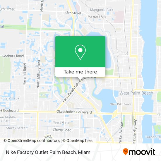 Nike Factory Outlet Palm Beach map