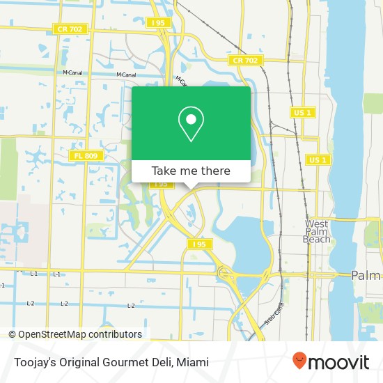 Toojay's Original Gourmet Deli, 1721 Palm Beach Lakes Blvd West Palm Beach, FL 33401 map