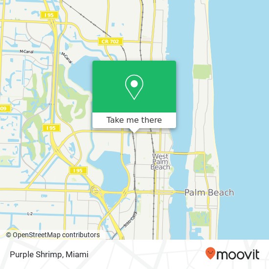 Mapa de Purple Shrimp, 1015 11th St West Palm Beach, FL 33401