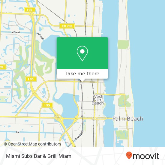 Miami Subs Bar & Grill, N Tamarind Ave West Palm Beach, FL 33401 map