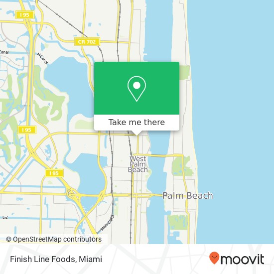 Mapa de Finish Line Foods, 1209 N Dixie Hwy West Palm Beach, FL 33401