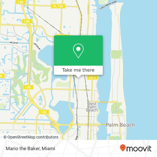 Mapa de Mario the Baker, 1007 State St West Palm Beach, FL 33407