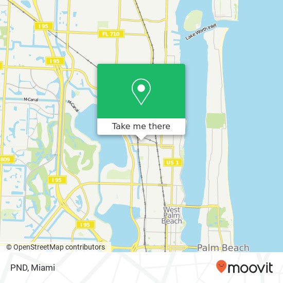 Mapa de PND, 1009 25th Ct West Palm Beach, FL 33407