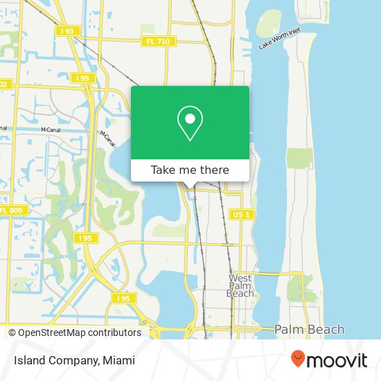 Mapa de Island Company, 1118 25th St West Palm Beach, FL 33407