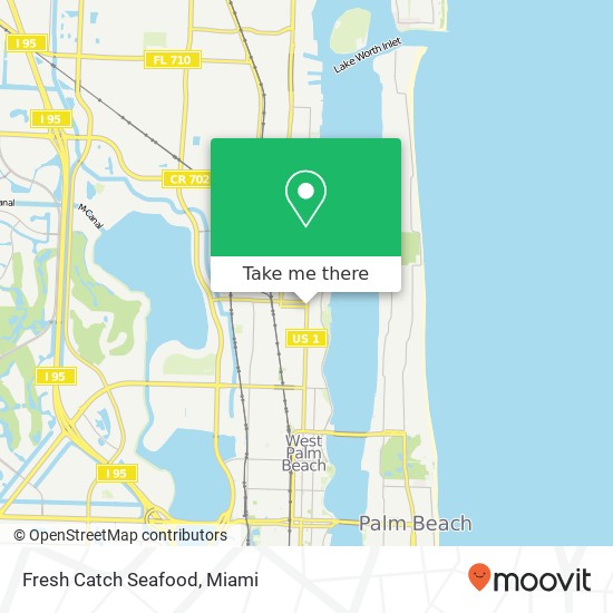 Mapa de Fresh Catch Seafood, 2501 N Dixie Hwy West Palm Beach, FL 33407