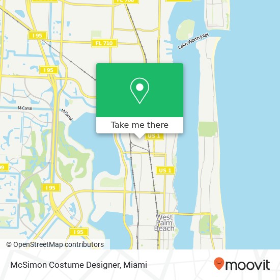 Mapa de McSimon Costume Designer, 853 29th St West Palm Beach, FL 33407