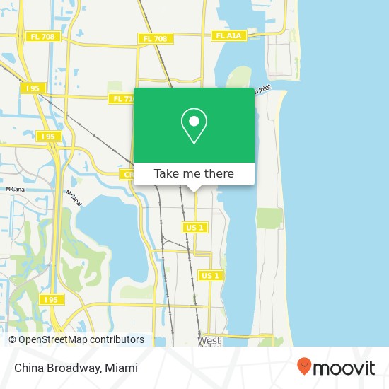 Mapa de China Broadway, 4013 Broadway West Palm Beach, FL 33407