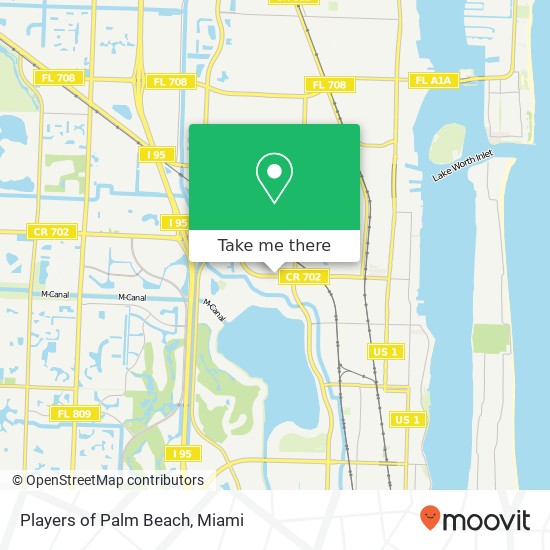 Mapa de Players of Palm Beach, 1239 45th St Mangonia Park, FL 33407