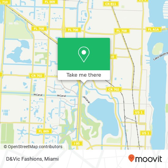 Mapa de D&Vic Fashions, 3779 N Congress Ave West Palm Beach, FL 33407
