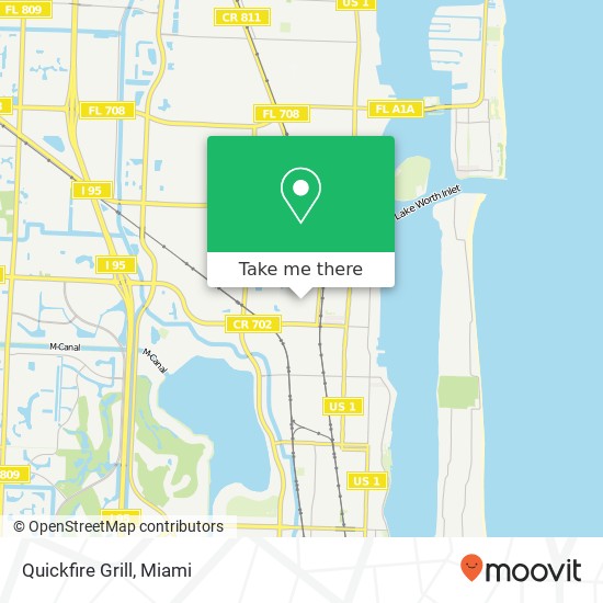 Mapa de Quickfire Grill, 901 45th St West Palm Beach, FL 33407