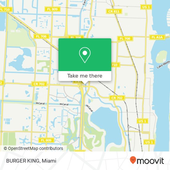 Mapa de BURGER KING, 5501 Corporate Way West Palm Beach, FL 33407