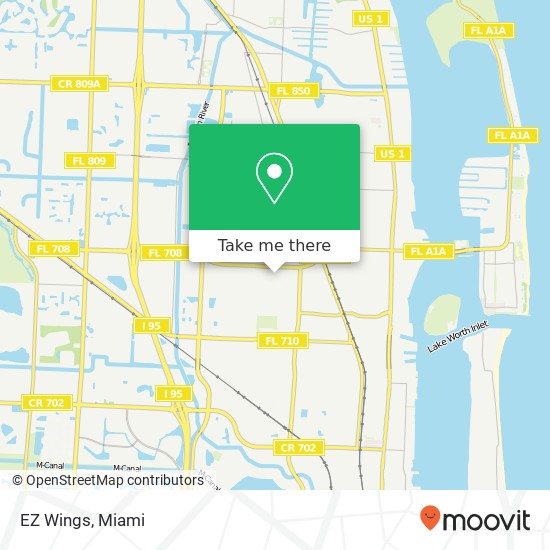 Mapa de EZ Wings, 2000 Avenue P Riviera Beach, FL 33404