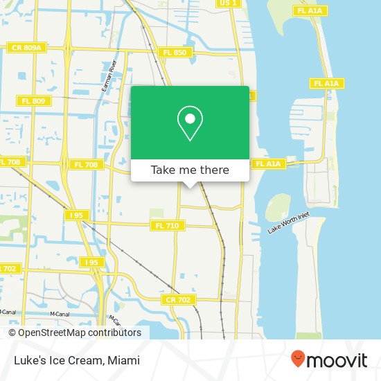 Mapa de Luke's Ice Cream, 1025 W 17th St Riviera Beach, FL 33404