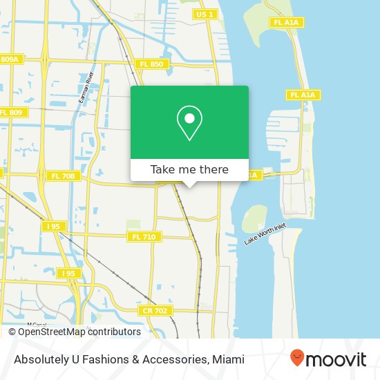 Mapa de Absolutely U Fashions & Accessories, 371 W 22nd Ct West Palm Beach, FL 33404
