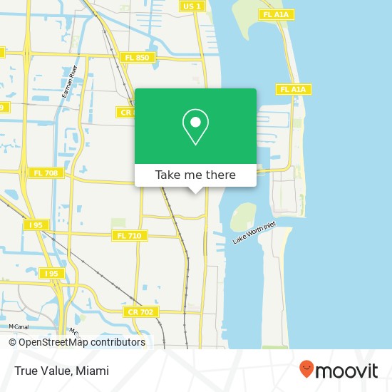 Mapa de True Value, 115 W 19th St West Palm Beach, FL 33404