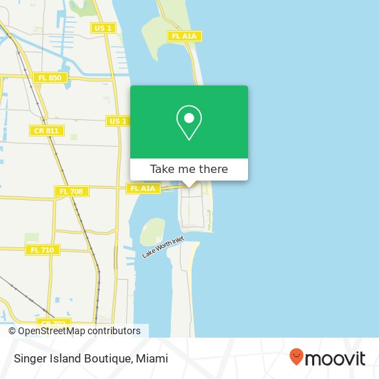 Mapa de Singer Island Boutique, 2522 Park Ave Riviera Beach, FL 33404