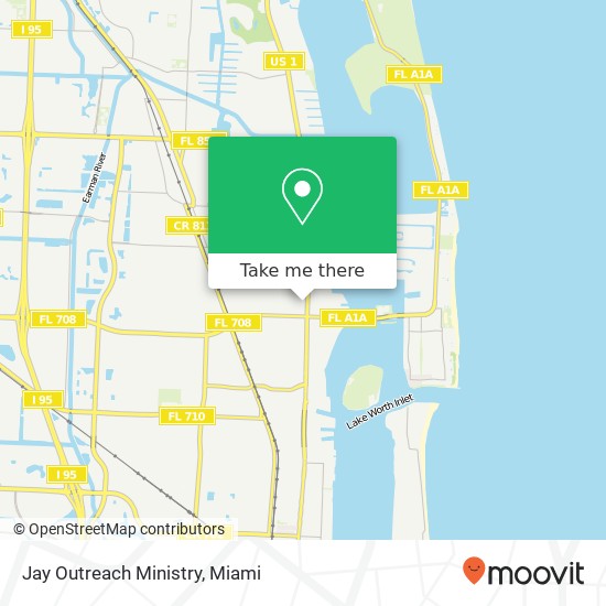 Mapa de Jay Outreach Ministry, 2815 Broadway Riviera Beach, FL 33404