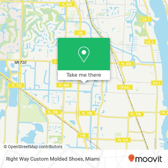 Mapa de Right Way Custom Molded Shoes, 3825 Investment Ln West Palm Beach, FL 33404