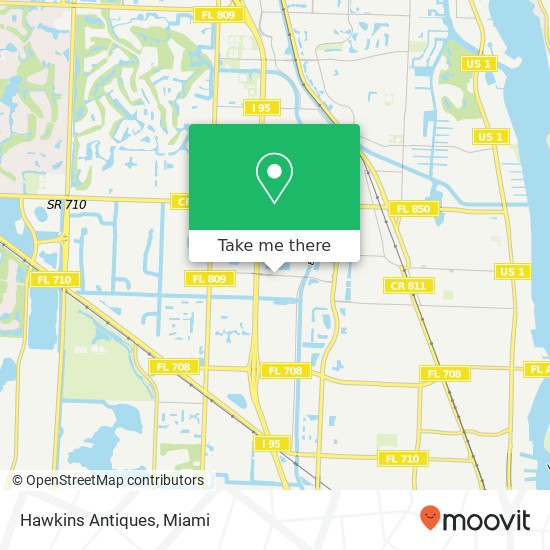 Mapa de Hawkins Antiques, 3825 Investment Ln West Palm Beach, FL 33404