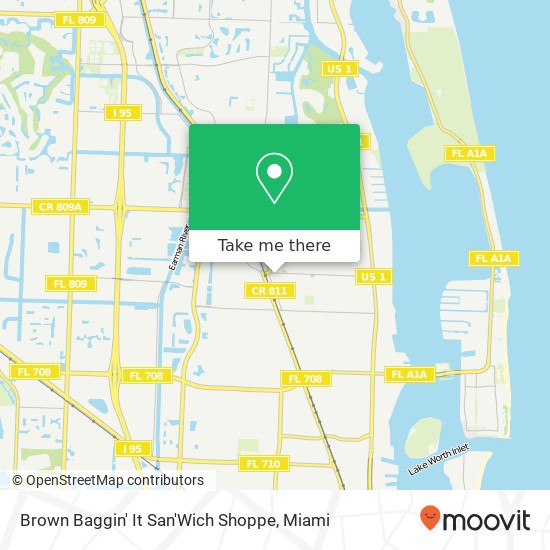 Brown Baggin' It San'Wich Shoppe, 934 Park Ave West Palm Beach, FL 33403 map