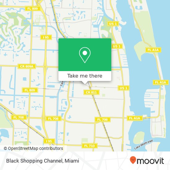 Mapa de Black Shopping Channel, 802 Old Dixie Hwy West Palm Beach, FL 33403