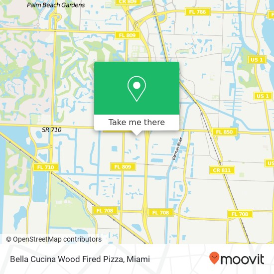 Mapa de Bella Cucina Wood Fired Pizza, 4208 Northlake Blvd Palm Beach Gardens, FL 33410