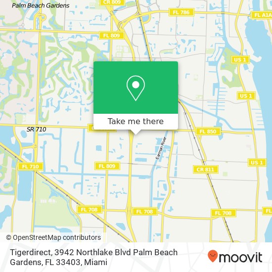 Mapa de Tigerdirect, 3942 Northlake Blvd Palm Beach Gardens, FL 33403