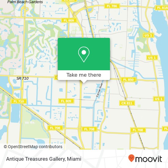 Mapa de Antique Treasures Gallery, 3908 Northlake Blvd Palm Beach Gardens, FL 33403