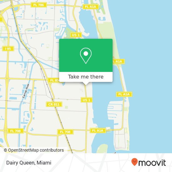 Mapa de Dairy Queen, 124 US-1 North Palm Beach, FL 33408