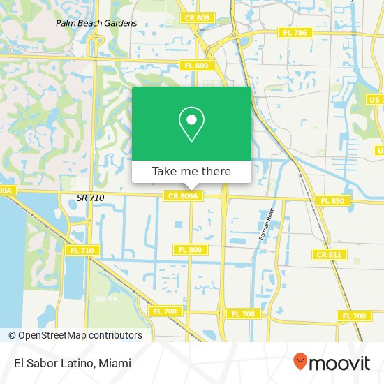 Mapa de El Sabor Latino, 9056 N Military Trl Palm Beach Gardens, FL 33410