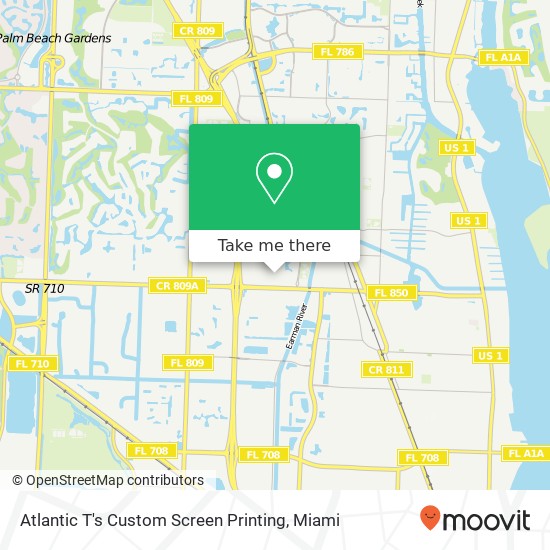 Mapa de Atlantic T's Custom Screen Printing, 3567 91st St N West Palm Beach, FL 33403