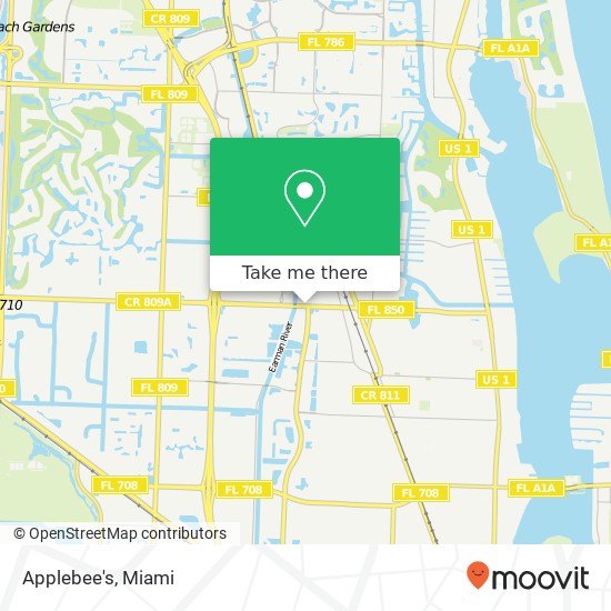 Mapa de Applebee's, 3167 Northlake Blvd Palm Beach Gardens, FL 33403