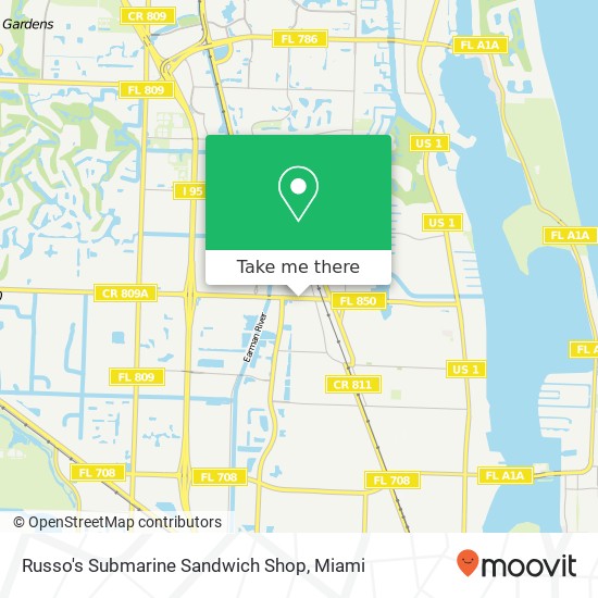 Mapa de Russo's Submarine Sandwich Shop, 1246 Northlake Blvd Lake Park, FL 33403