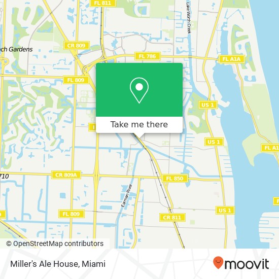 Mapa de Miller's Ale House, 9800 Alternate A1a S Palm Beach Gardens, FL 33410