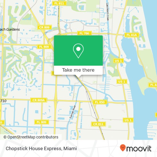 Mapa de Chopstick House Express, 9850 Alternate A1a S Palm Beach Gardens, FL 33410