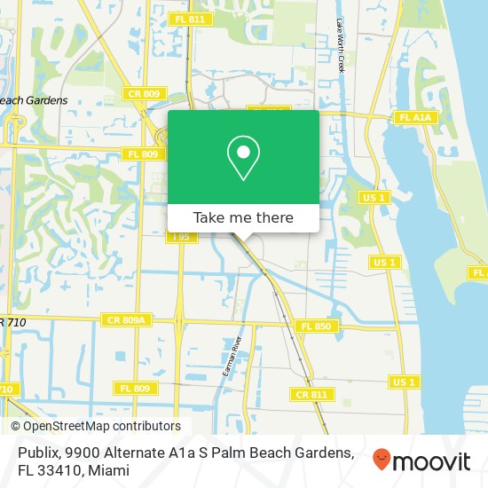 Mapa de Publix, 9900 Alternate A1a S Palm Beach Gardens, FL 33410