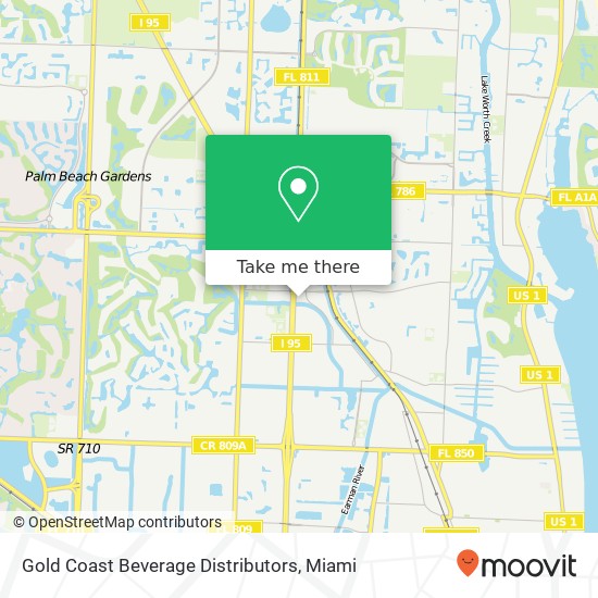 Gold Coast Beverage Distributors map